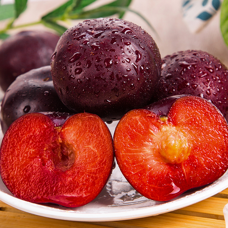 誉福园 时令新鲜红肉玫瑰李 原生态水果精品时令水果 基地直采产地直