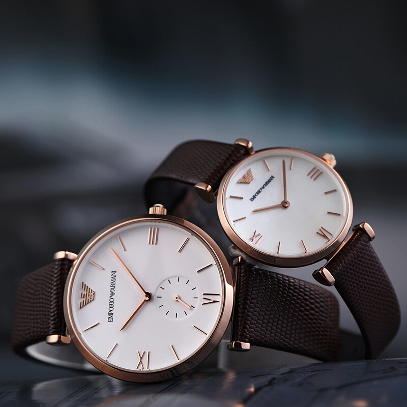 【七夕情侣款】 armani阿玛尼官方旗舰店正品手表休闲时尚简约情侣